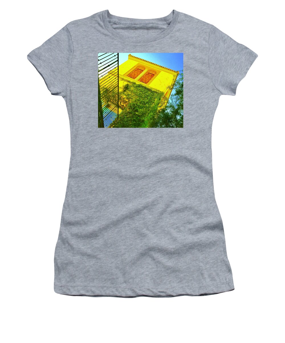 Photo Stream Women's T-Shirt featuring the photograph Yellow Tower by Debra Grace Addison