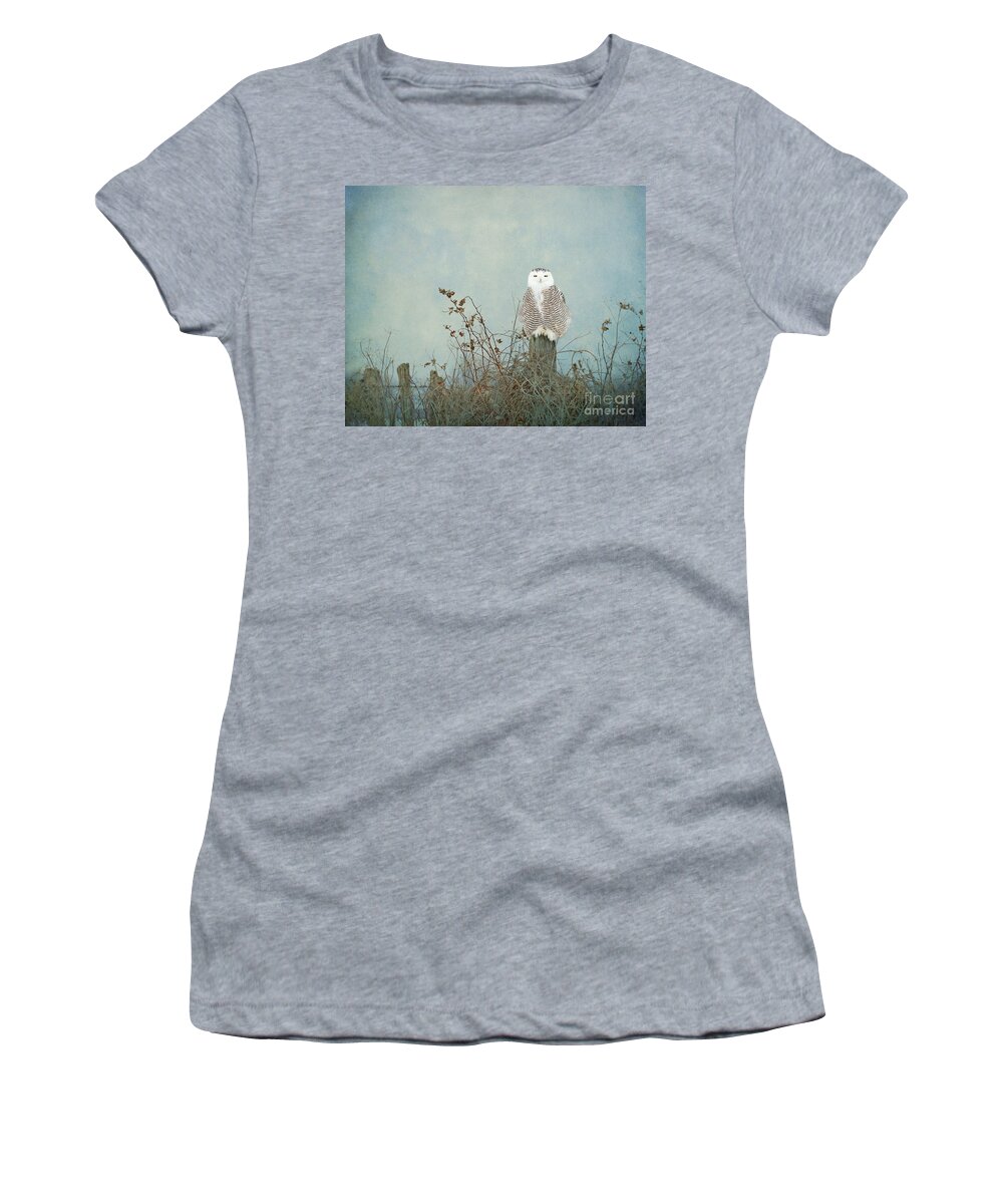 Snowy Owls Women's T-Shirt featuring the photograph You are too beautiful by Heather King