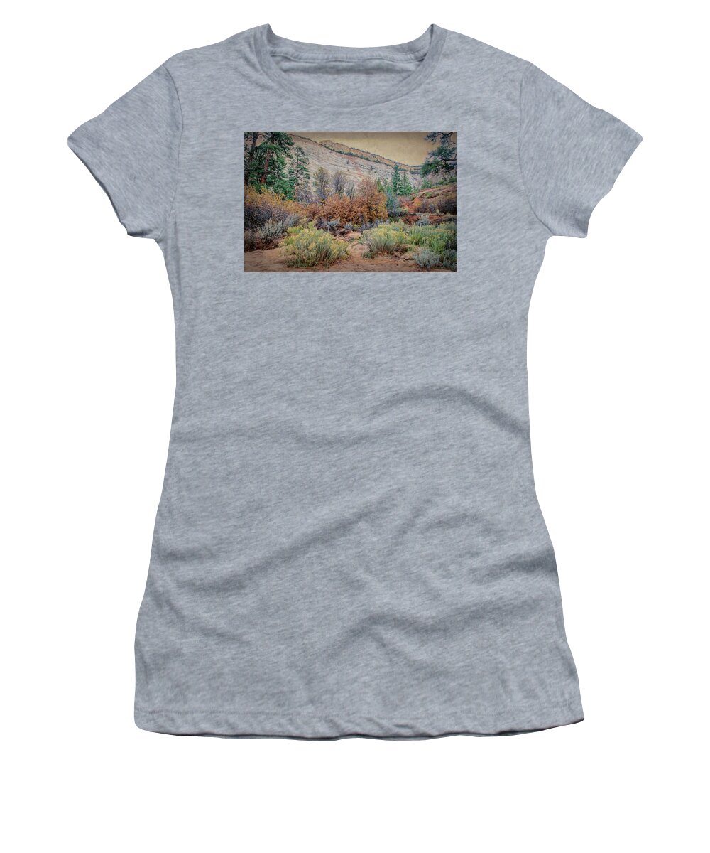 Zion Women's T-Shirt featuring the photograph Zions Garden by Jim Cook