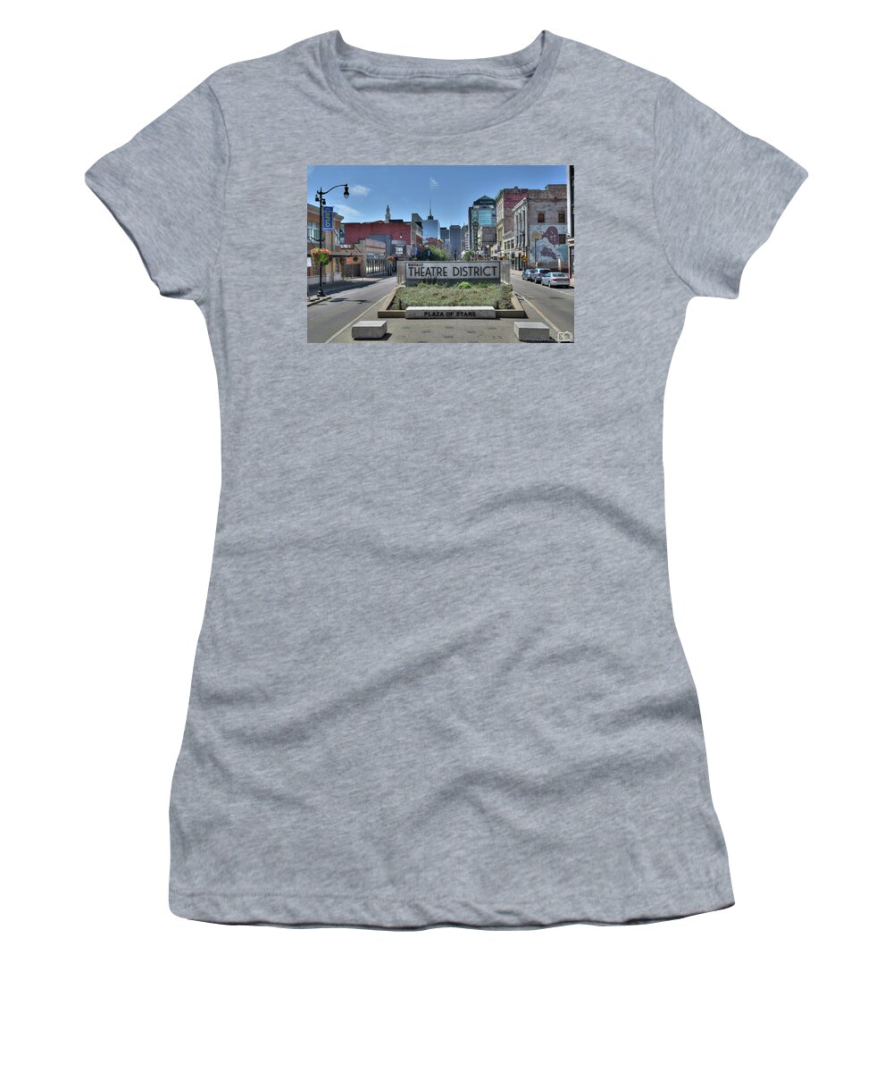 Buffalo Ny Women's T-Shirt featuring the photograph 002 Buffalo Theatre District by Michael Frank Jr