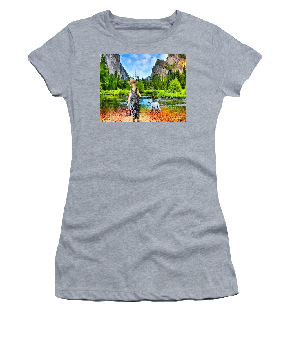 Boy Women's T-Shirt featuring the digital art Artist #1 by Mark Allen