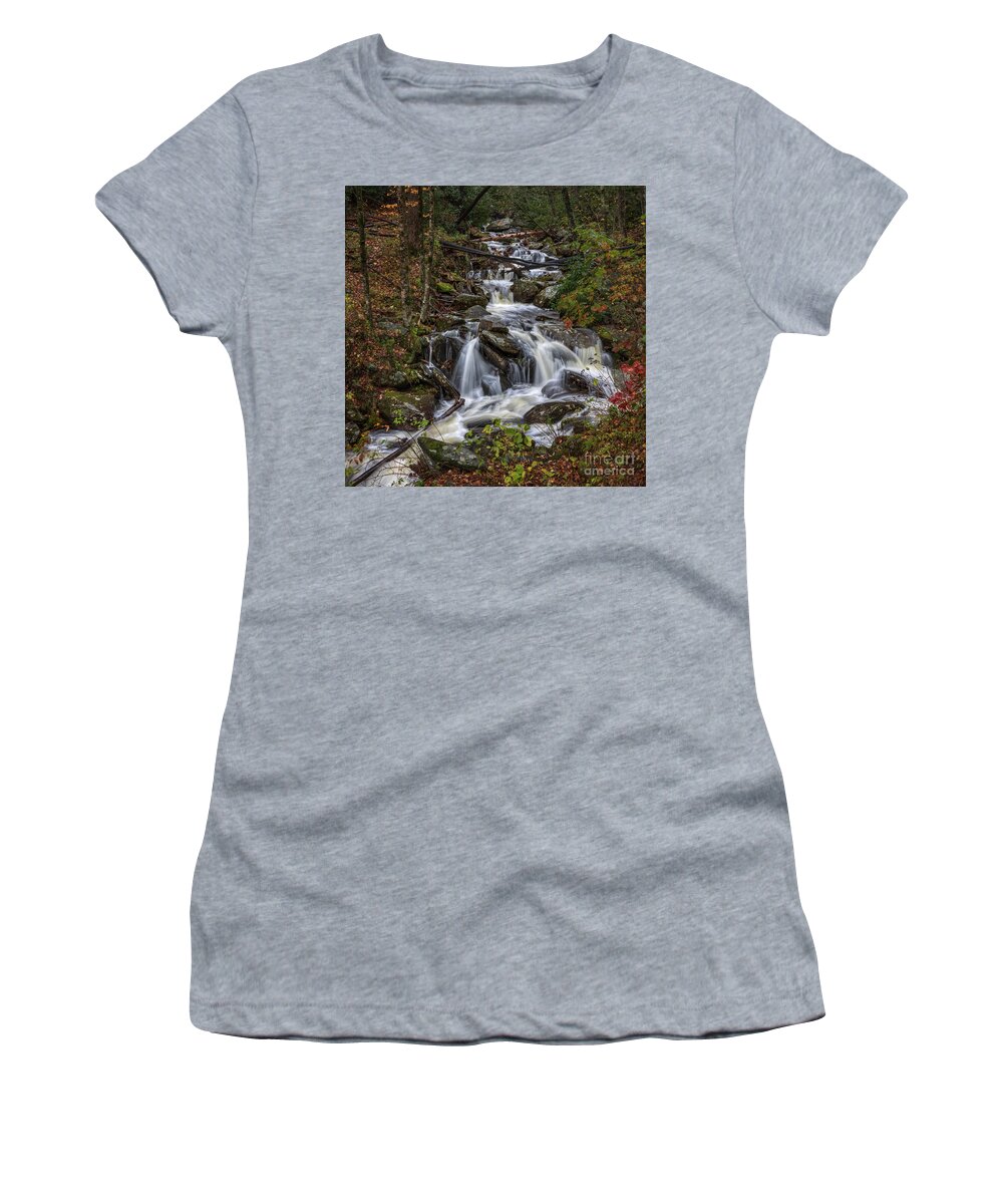 Autumn Women's T-Shirt featuring the photograph Autumn Falls #1 by Doug Sturgess