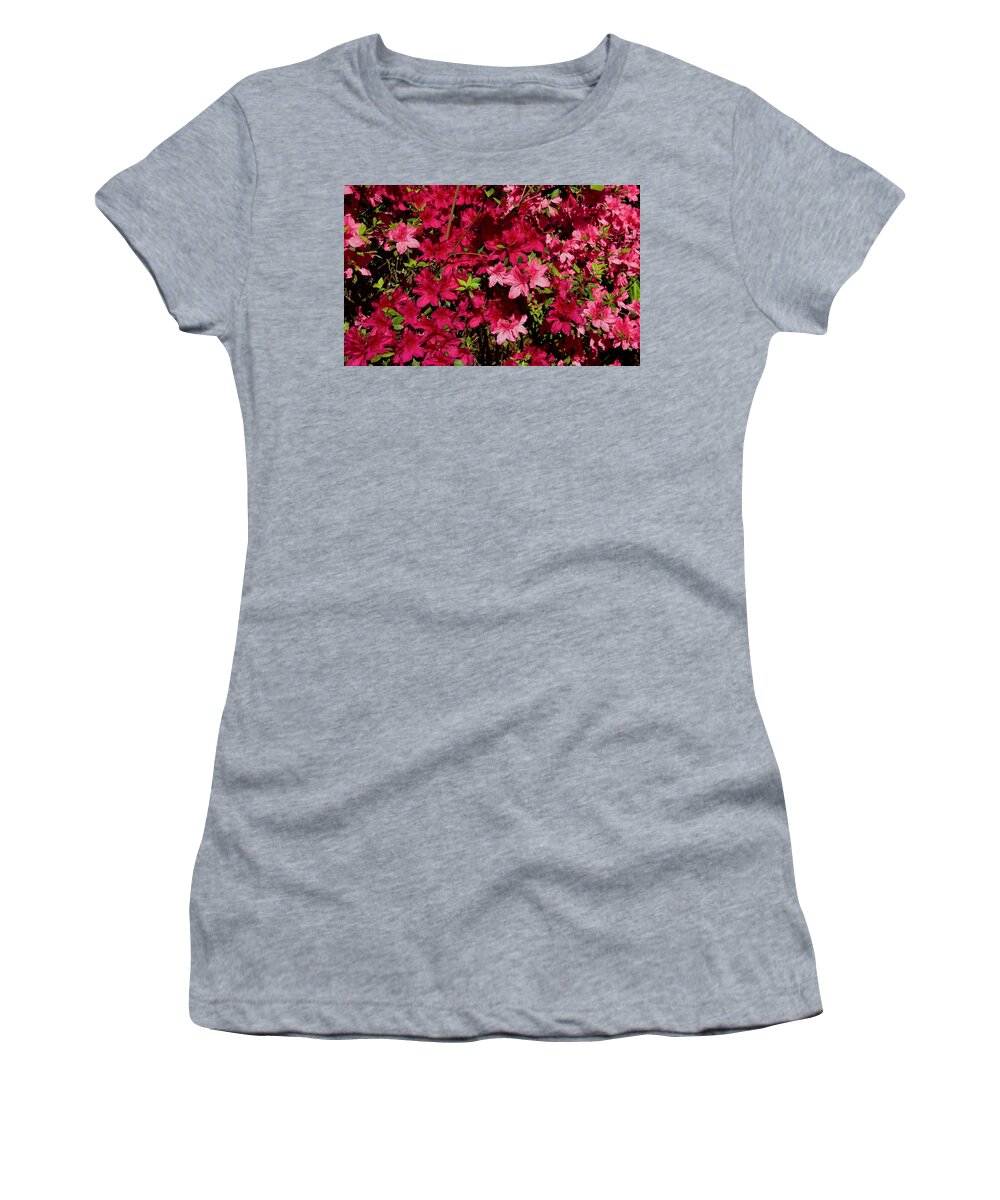Beautiful Women's T-Shirt featuring the photograph Beautiful Blooming Azaleas #1 by Dennis Schmidt