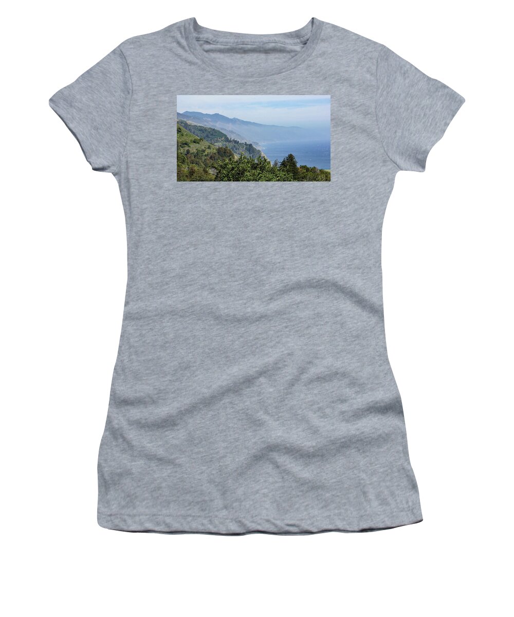 Big Sur Women's T-Shirt featuring the photograph Big Sur California Coast #2 by Ann Moore