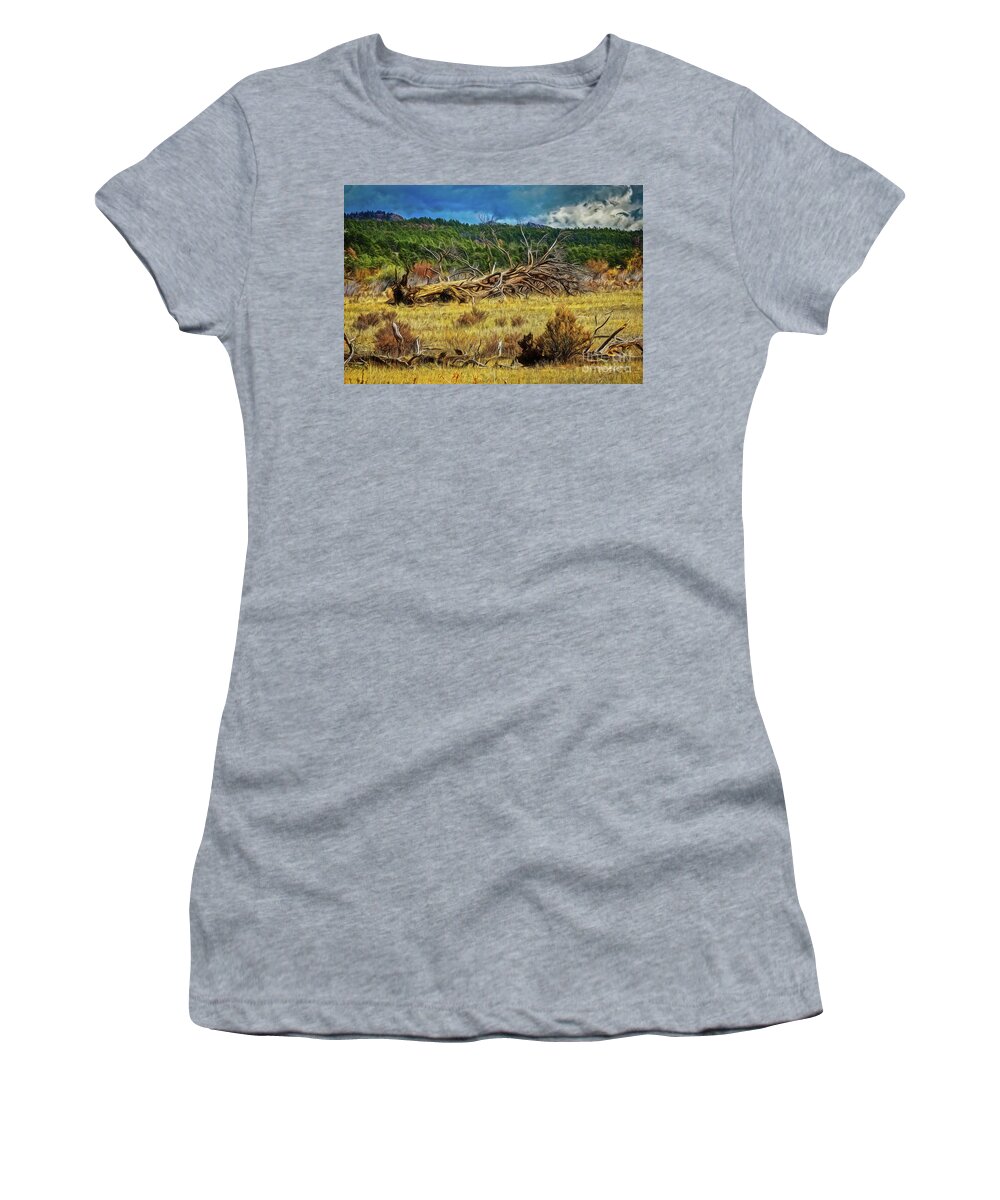 Jon Burch Women's T-Shirt featuring the photograph Deadfall #1 by Jon Burch Photography
