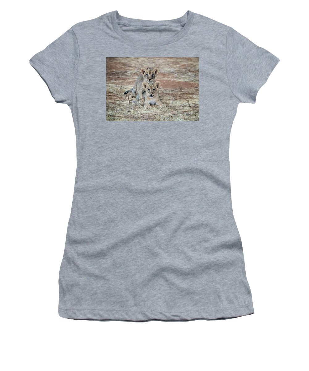 Animals Women's T-Shirt featuring the photograph Double Trouble #1 by Sandra Bronstein