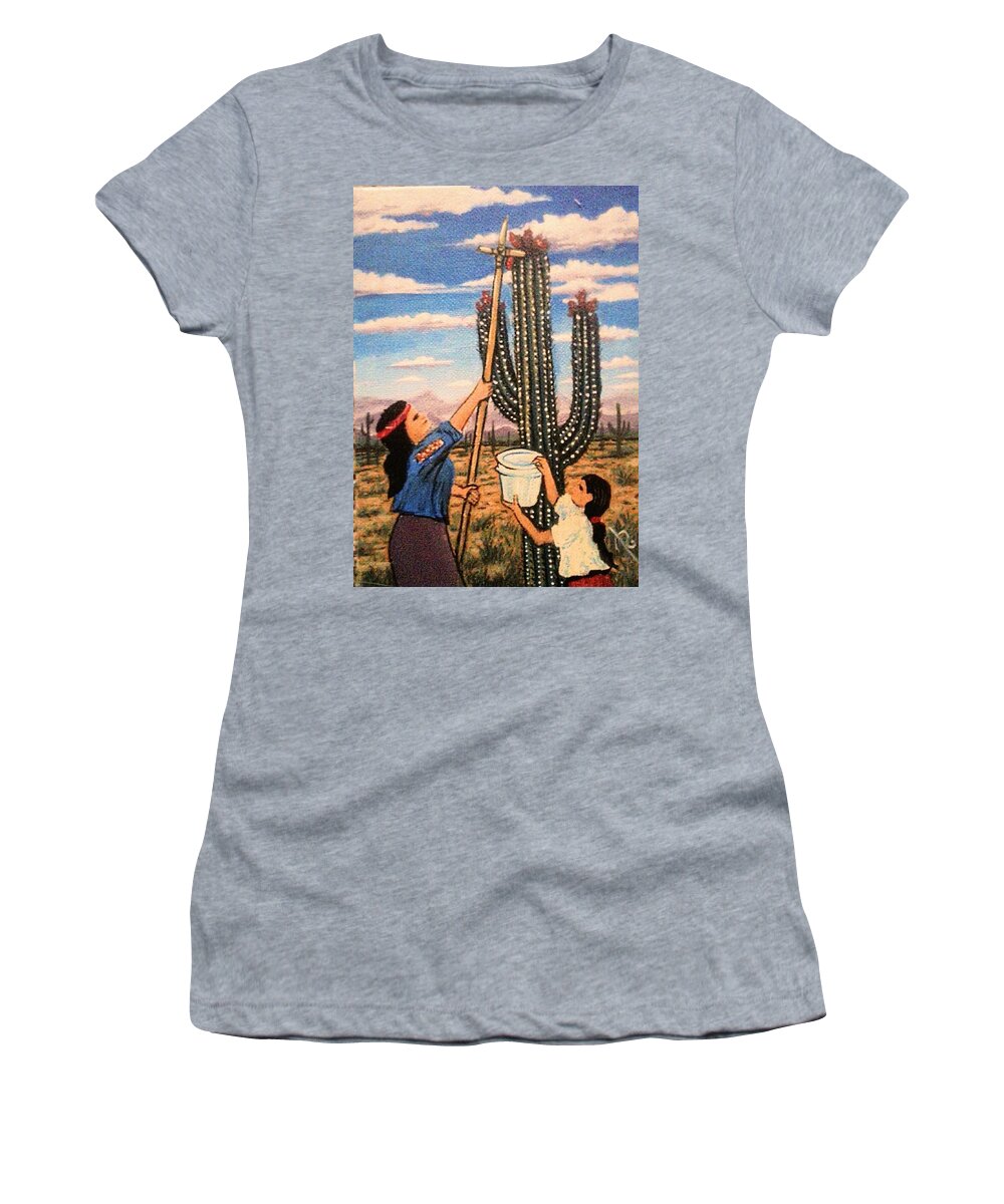  Women's T-Shirt featuring the painting Harvesting 2 #1 by James RODERICK