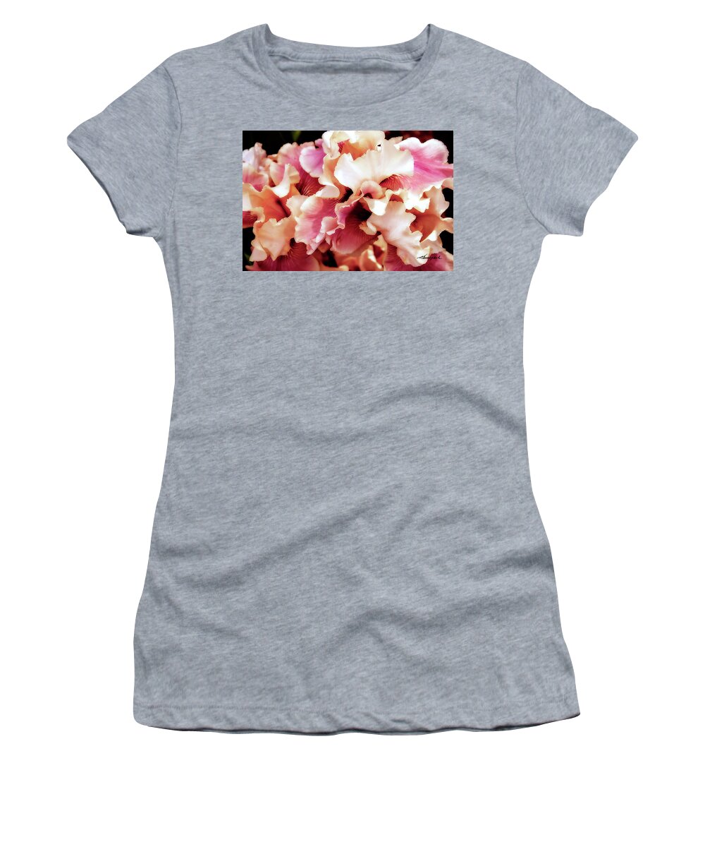 Color Women's T-Shirt featuring the photograph Iris Profusion #1 by Alan Hausenflock