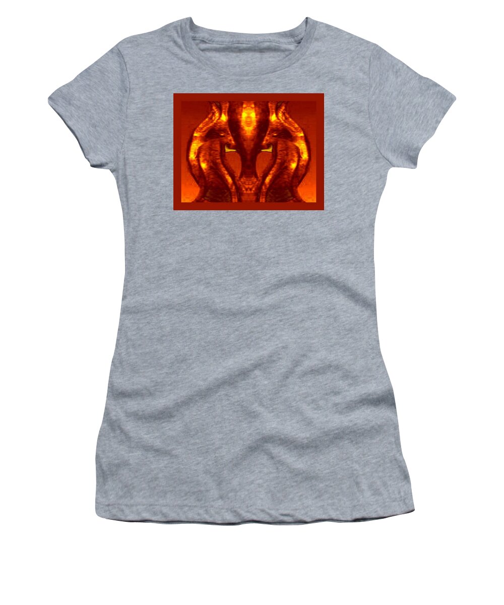  Women's T-Shirt featuring the ceramic art Jack O #1 by Mary Russell