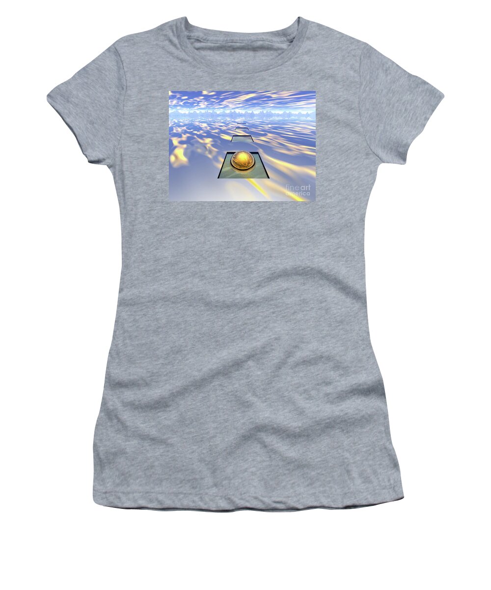 Ice Women's T-Shirt featuring the digital art Land of Ice by Phil Perkins