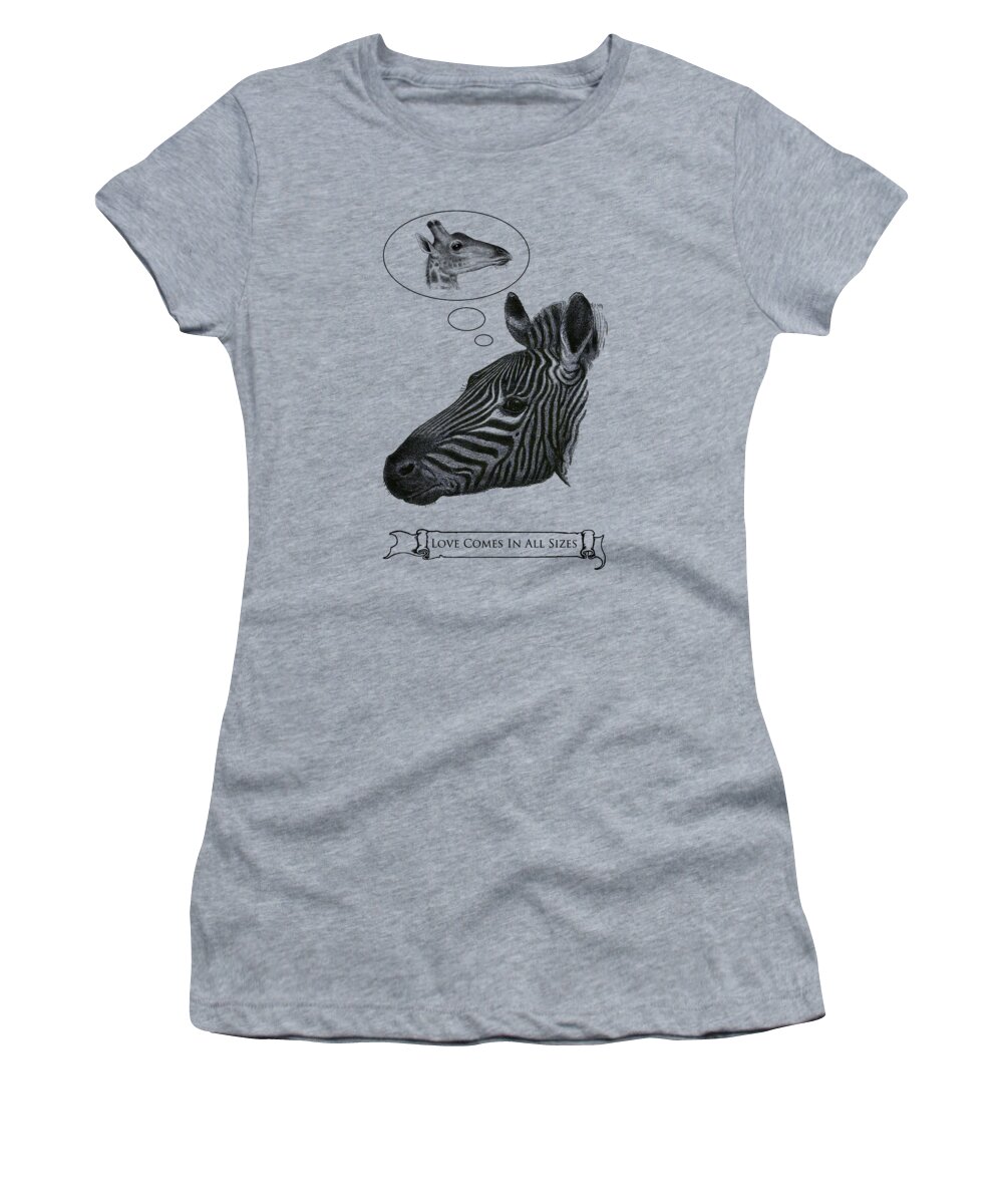 Love Women's T-Shirt featuring the digital art Love Comes In All Sizes #1 by Madame Memento
