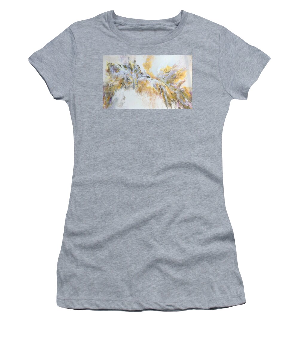 Abstract Women's T-Shirt featuring the painting Memory #1 by Soraya Silvestri