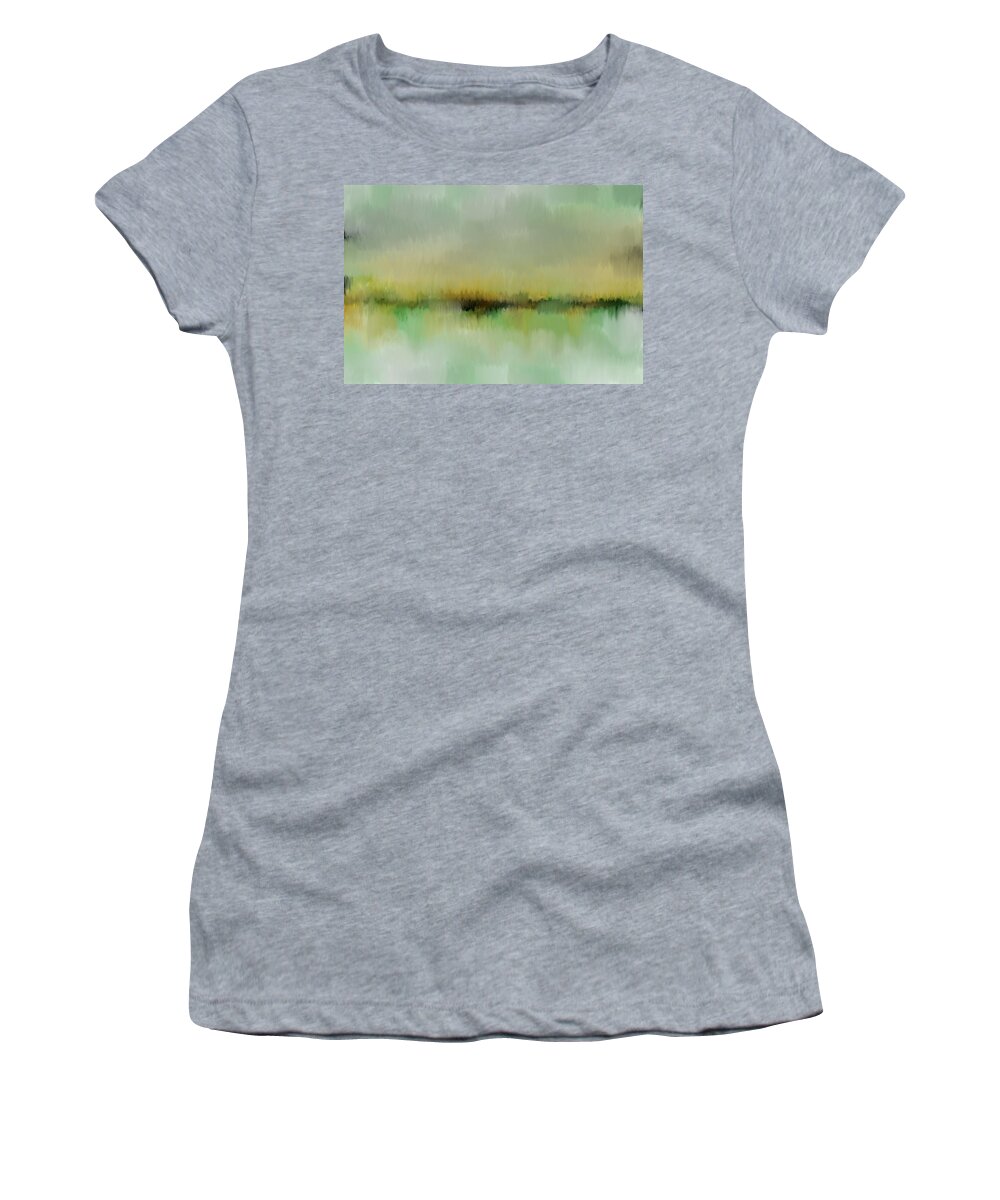 Abstract Women's T-Shirt featuring the digital art New Beginnings #1 by Alison Frank