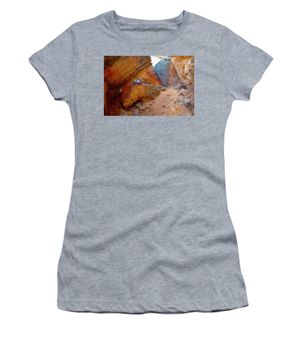 South Women's T-Shirt featuring the painting South of Pryors 7 #1 by Roger Snyder
