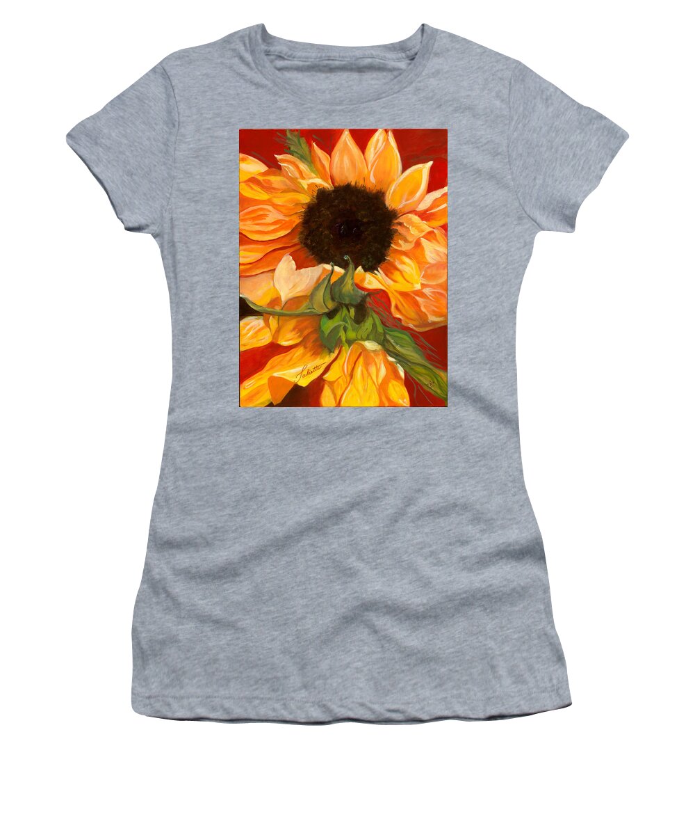 Autumn Women's T-Shirt featuring the painting Sun Dancer by Juliette Becker