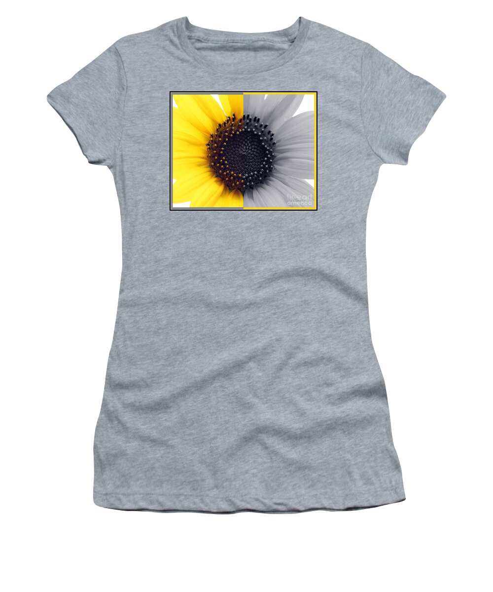 Sunflower Equinox Women's T-Shirt featuring the photograph Sunflower Equinox #1 by Natalie Dowty