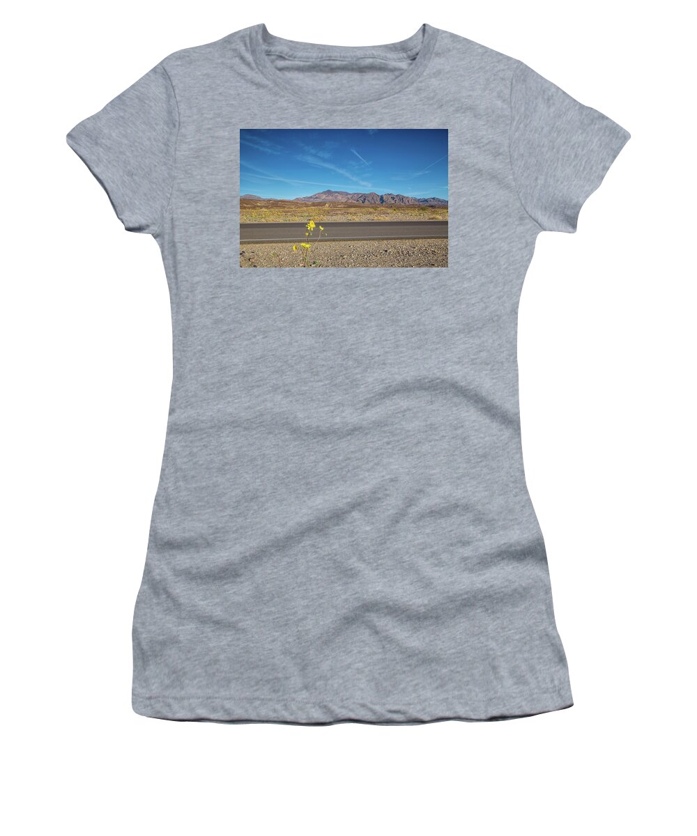 Death Valley National Park Women's T-Shirt featuring the photograph Superbloom in death valley #1 by Kunal Mehra