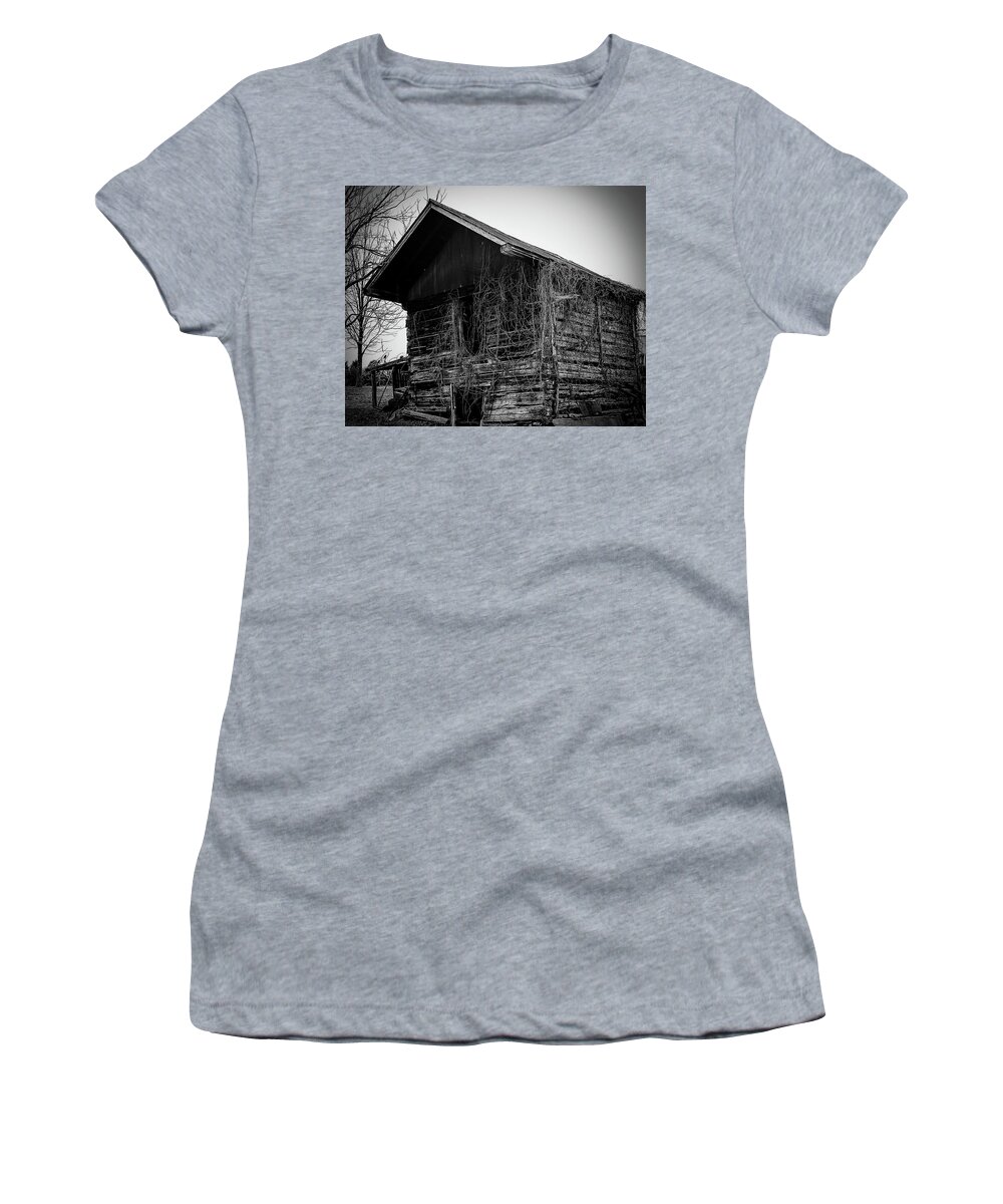 Smoke House Women's T-Shirt featuring the photograph The Old Smokehouse #1 by Robert Hebert