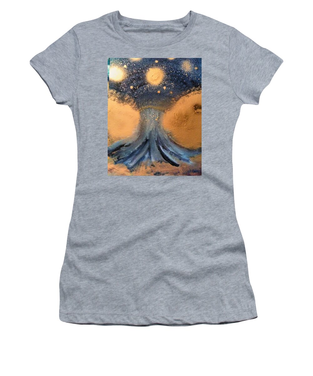 Acrylic Women's T-Shirt featuring the painting Tree of Life #1 by Andrew Blitman