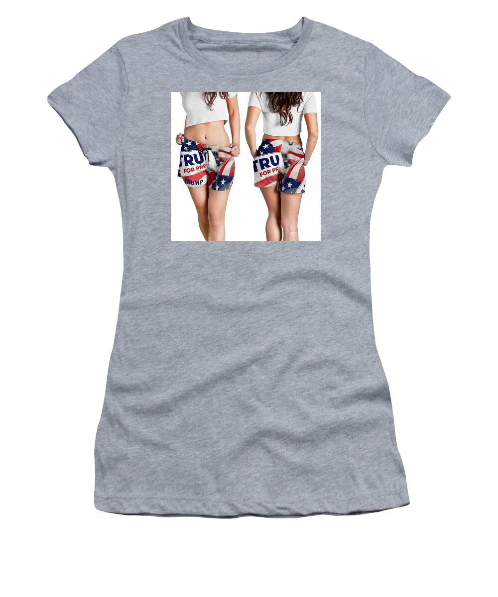 Trump Women's T-Shirt featuring the photograph Trump Girl 2 by Action