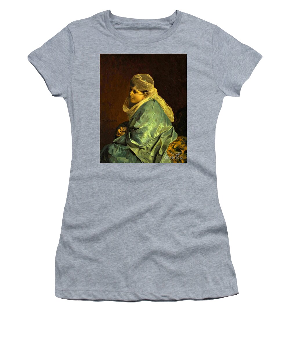 Woman Of Constantinople Women's T-Shirt featuring the painting Woman of Constantinople #1 by Jean-Leon Gerome