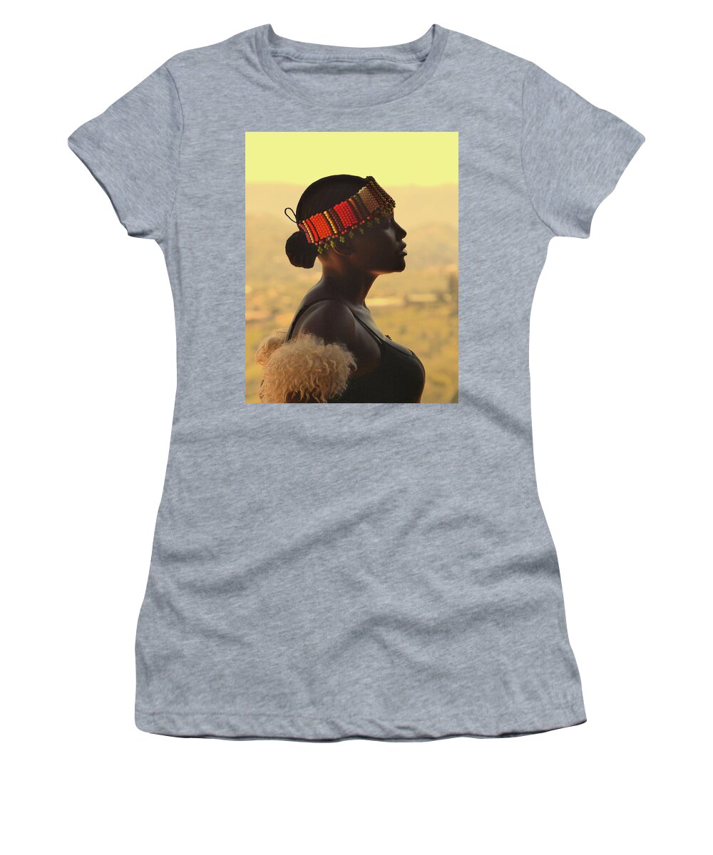 Zulu Dancer Women's T-Shirt featuring the photograph Zulu Dancer by Carl Sheffer