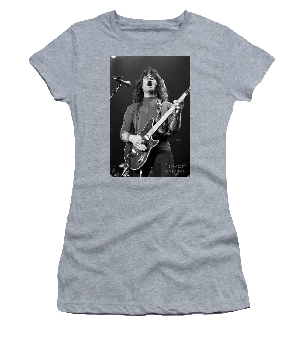 Musician Women's T-Shirt featuring the photograph Eddie Van Halen #10 by Concert Photos