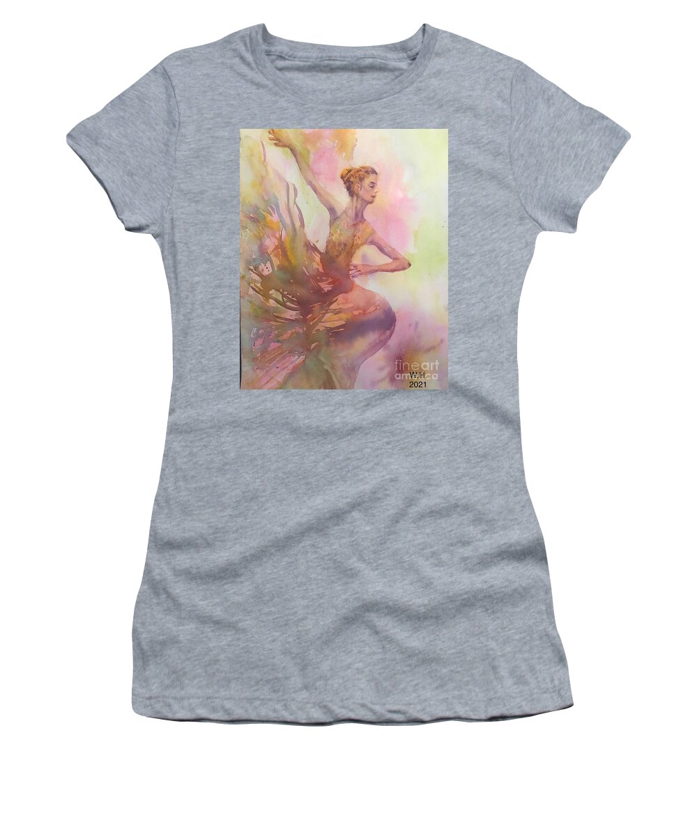 1052021 Women's T-Shirt featuring the painting 1052021 by Han in Huang wong