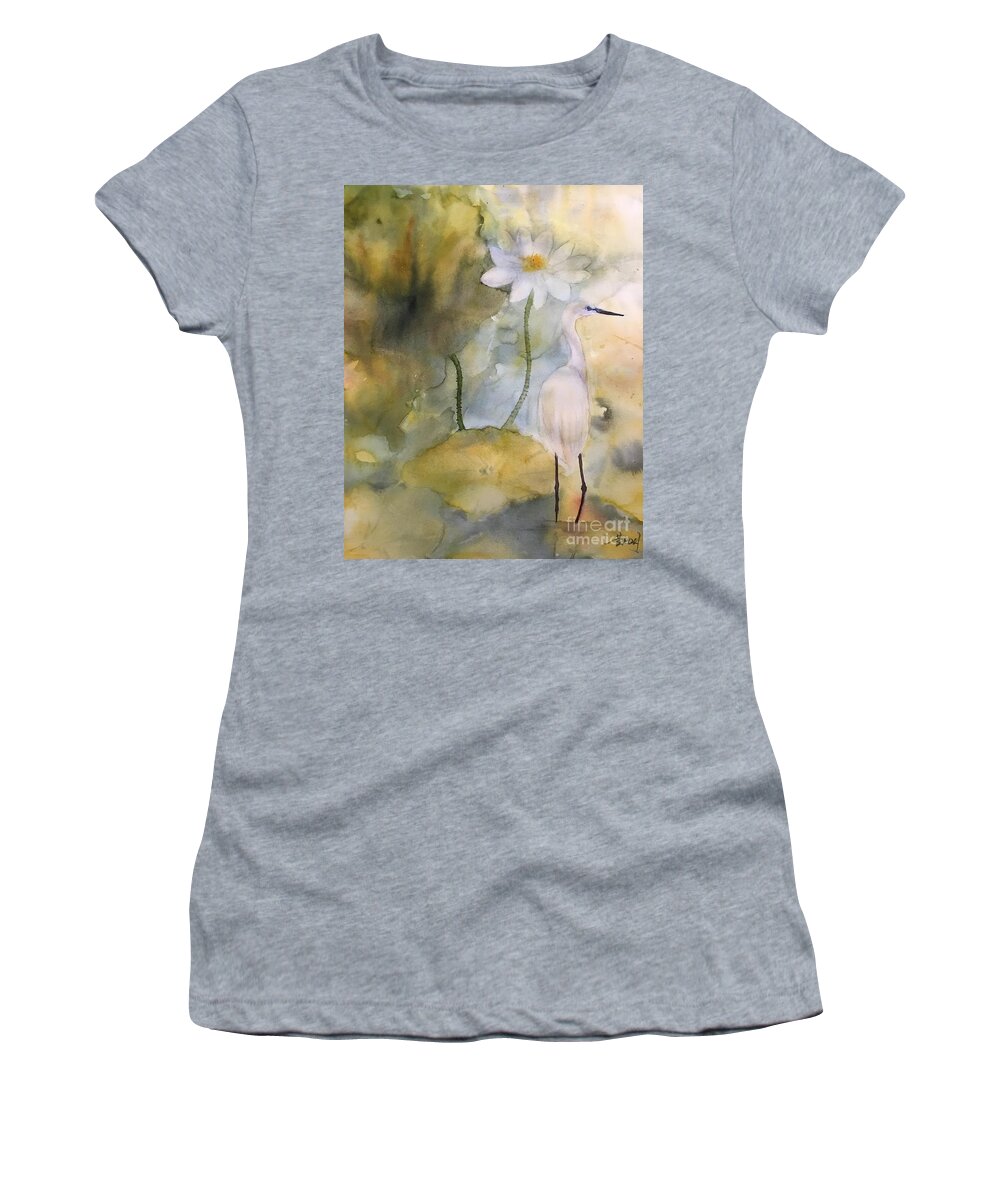 1192021 Women's T-Shirt featuring the painting 1192021 by Han in Huang wong