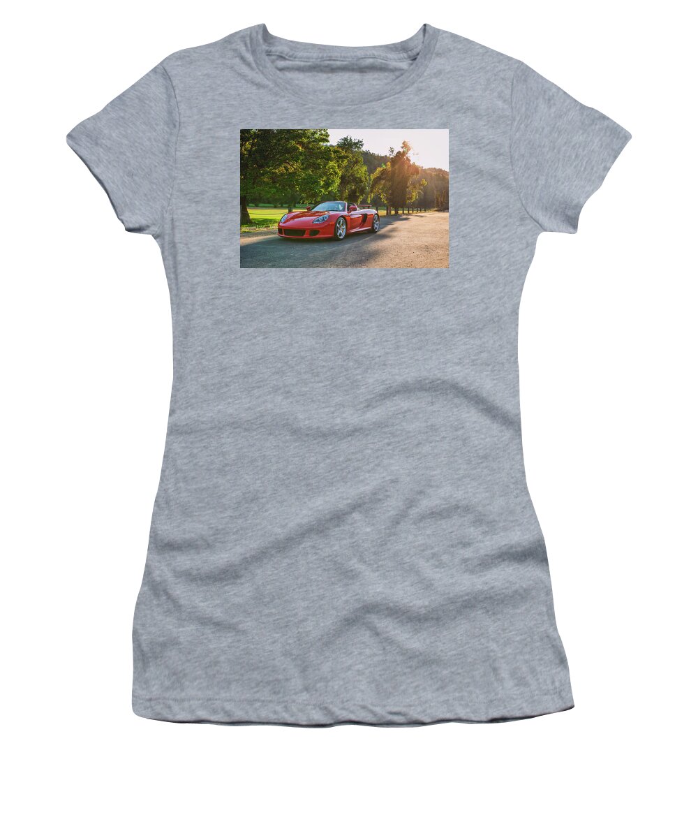 Cars Women's T-Shirt featuring the photograph #Porsche #CGT #Print #12 by ItzKirb Photography