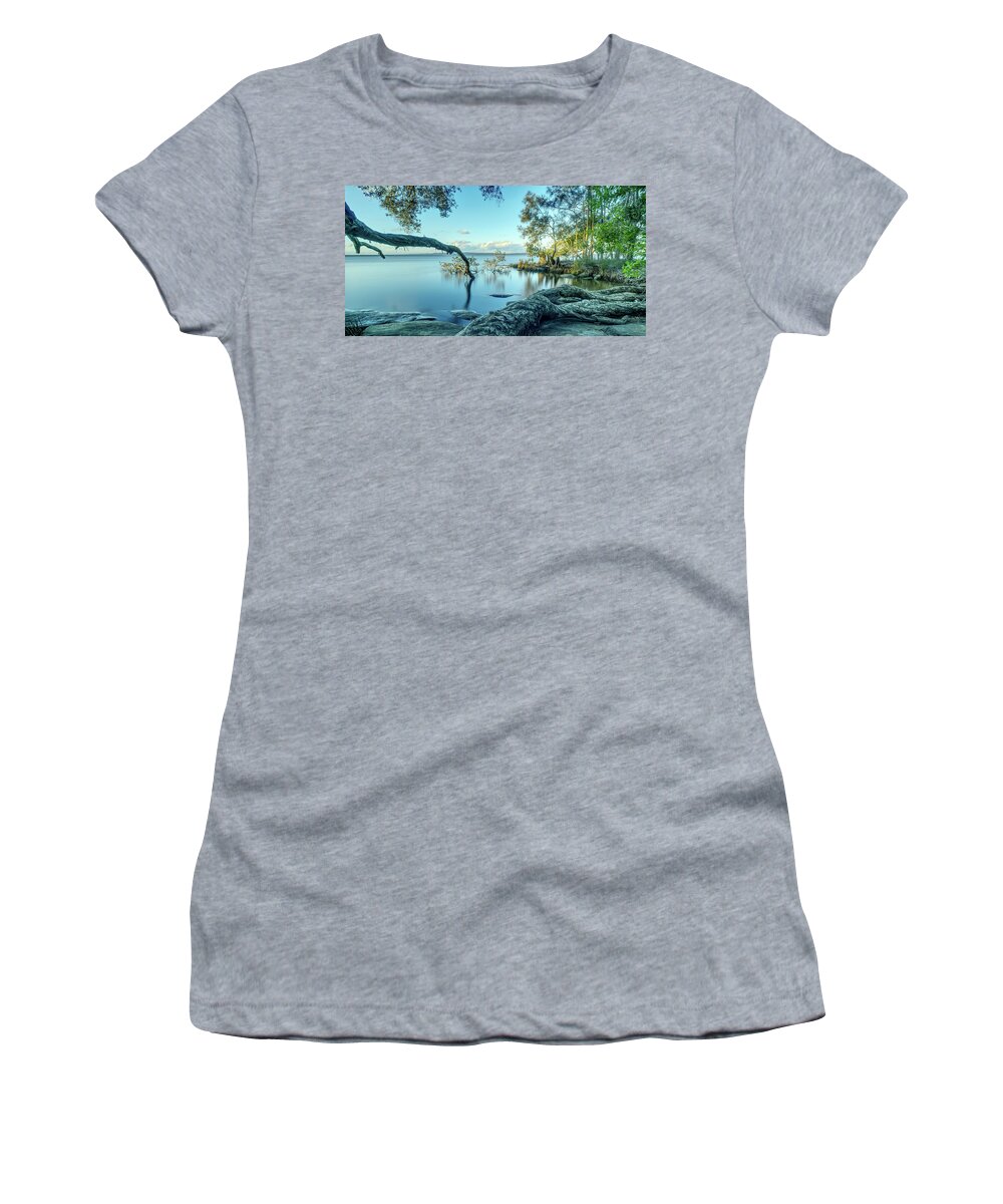 Lake Women's T-Shirt featuring the photograph 1807set2 by Nicolas Lombard