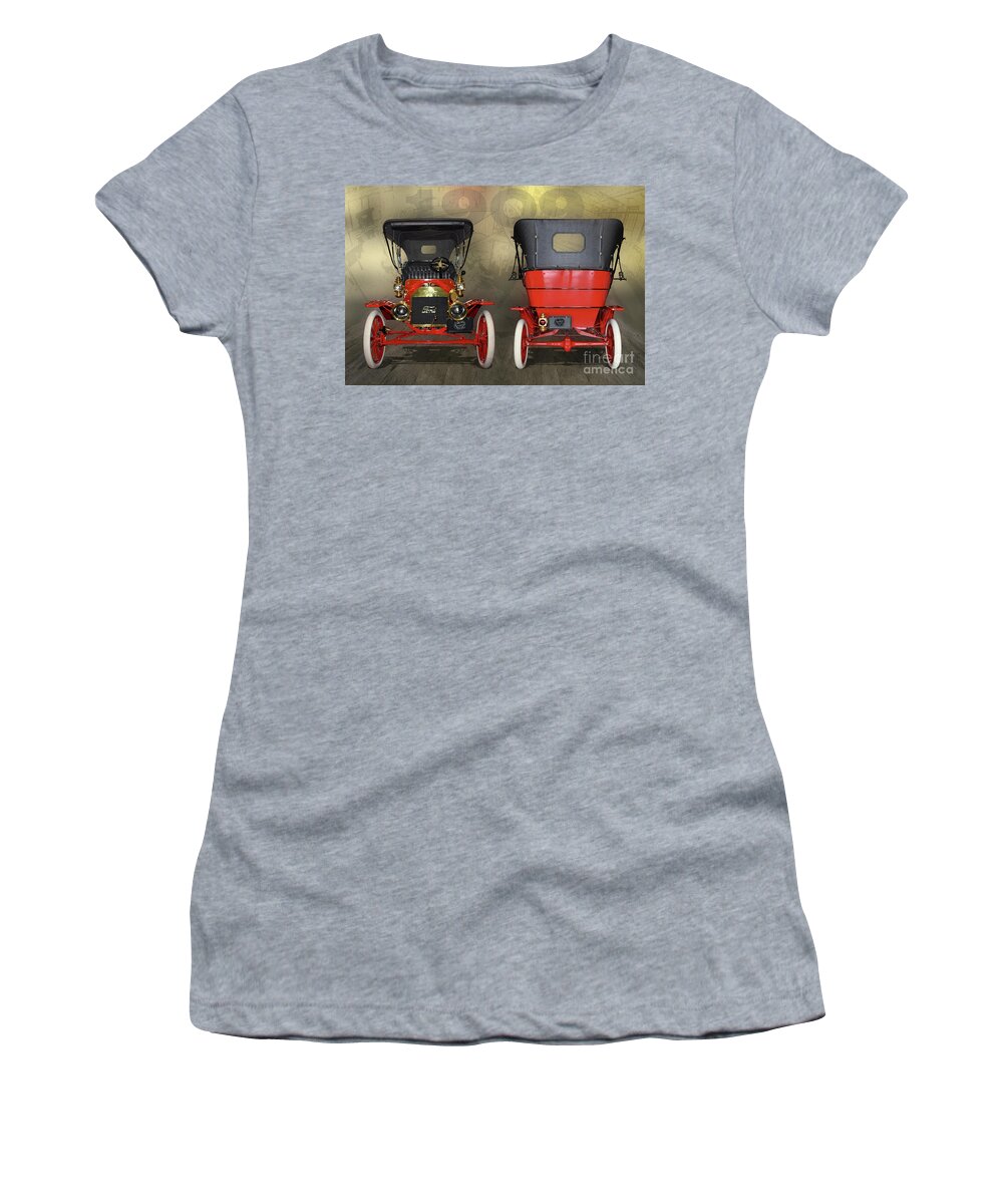 Digital Art Women's T-Shirt featuring the digital art 1909 Ford Model T Touring Carriage by Anthony Ellis
