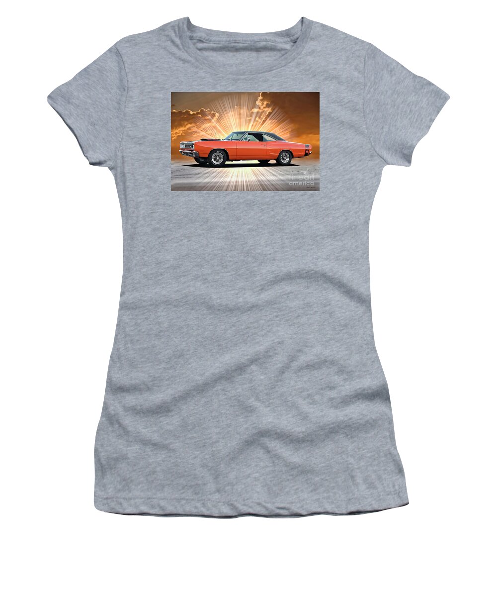 1969 Dodge Super Bee Women's T-Shirt featuring the photograph 1969 Dodge Super Bee 'Six Pack' by Dave Koontz