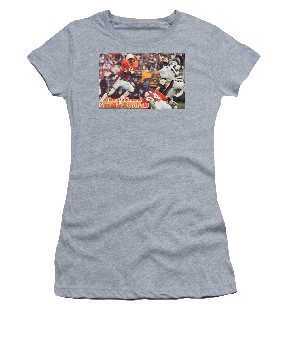 Virginia Women's T-Shirt featuring the mixed media 1985 Virginia Cavaliers Football by Row One Brand