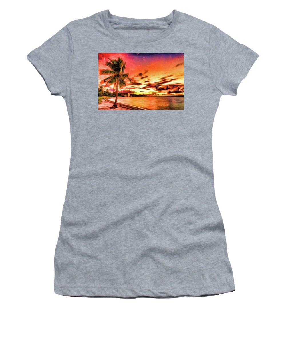 Awesome Women's T-Shirt featuring the photograph Bahia Honda State Park Sunset #2 by Stefan Mazzola