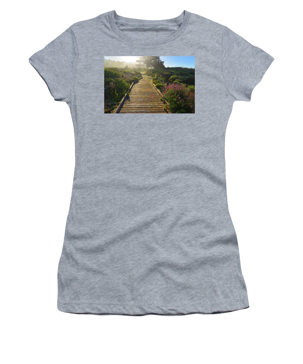 Cambria Women's T-Shirt featuring the photograph Morning Glory #2 by Lynn Bauer