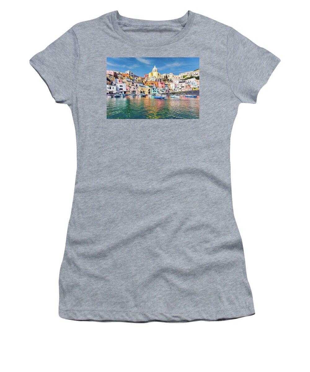 Mediterranean Sea Women's T-Shirt featuring the photograph Procida, Naples, Italy #2 by Francesco Riccardo Iacomino