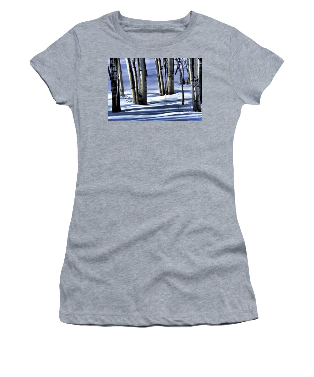 Winter Women's T-Shirt featuring the photograph Shadows #2 by Roland Stanke