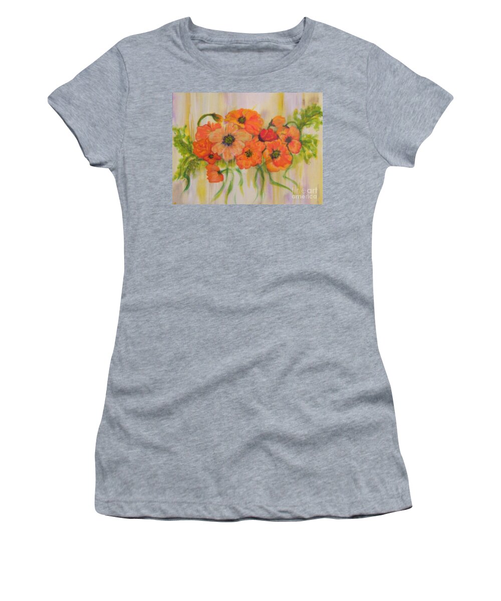 Acrylic Women's T-Shirt featuring the painting Spring #1 by Deborah Ann Baker