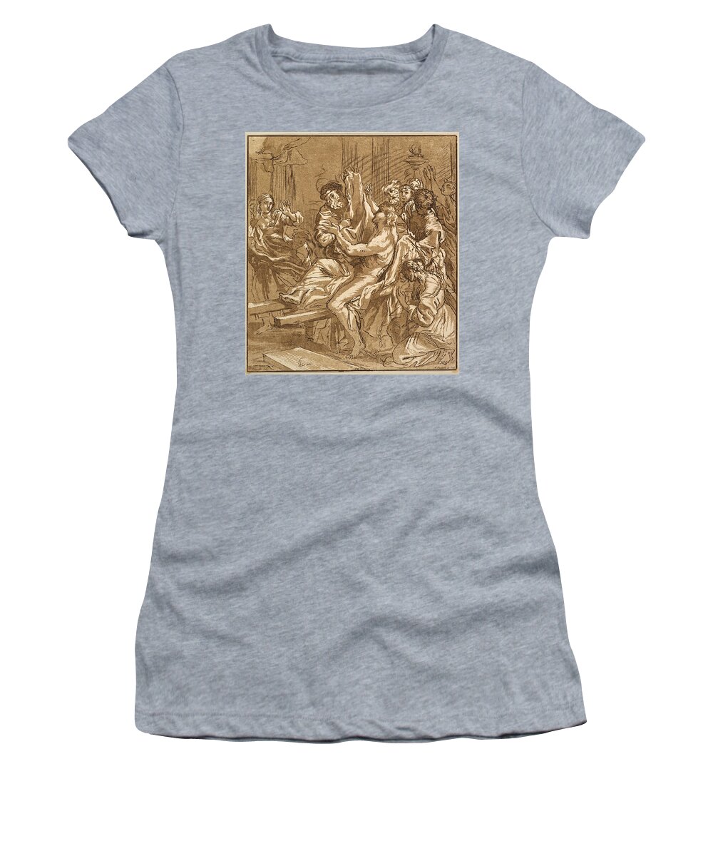 Adam Von Bartsch Women's T-Shirt featuring the drawing The Miracle of Naim #3 by Adam von Bartsch