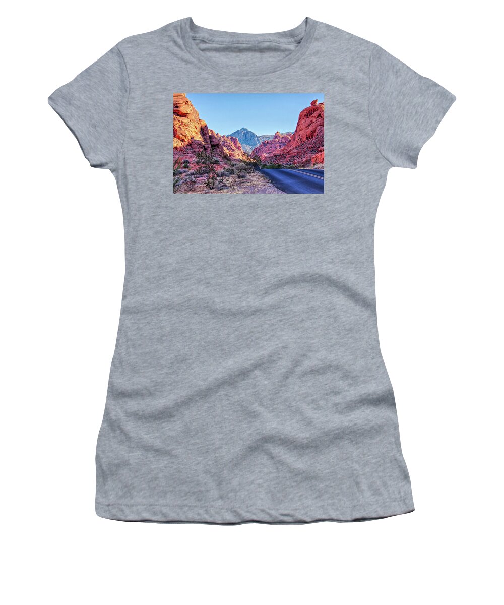 Valley Of Fire State Park Women's T-Shirt featuring the photograph Valley Of Fire State Park, Nevada #2 by Tatiana Travelways