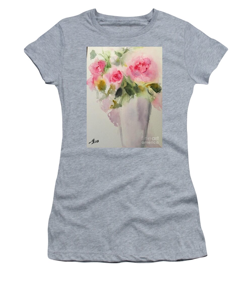 2462020 Women's T-Shirt featuring the painting 2462020 by Han in Huang wong