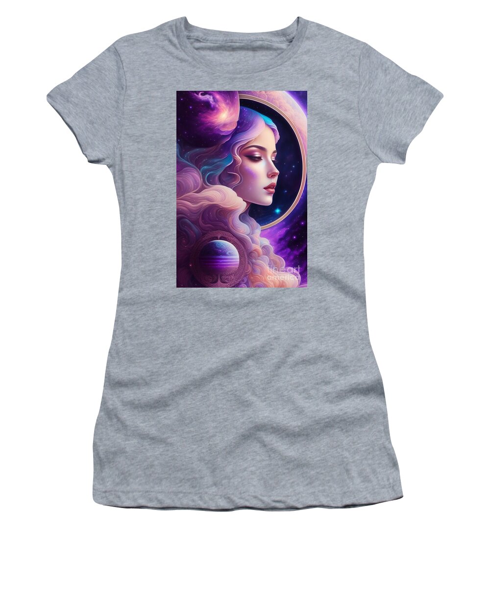 Beautiful Women's T-Shirt featuring the digital art The Beautiful Woman Body Fantasy Universe #25 by Boon Mee