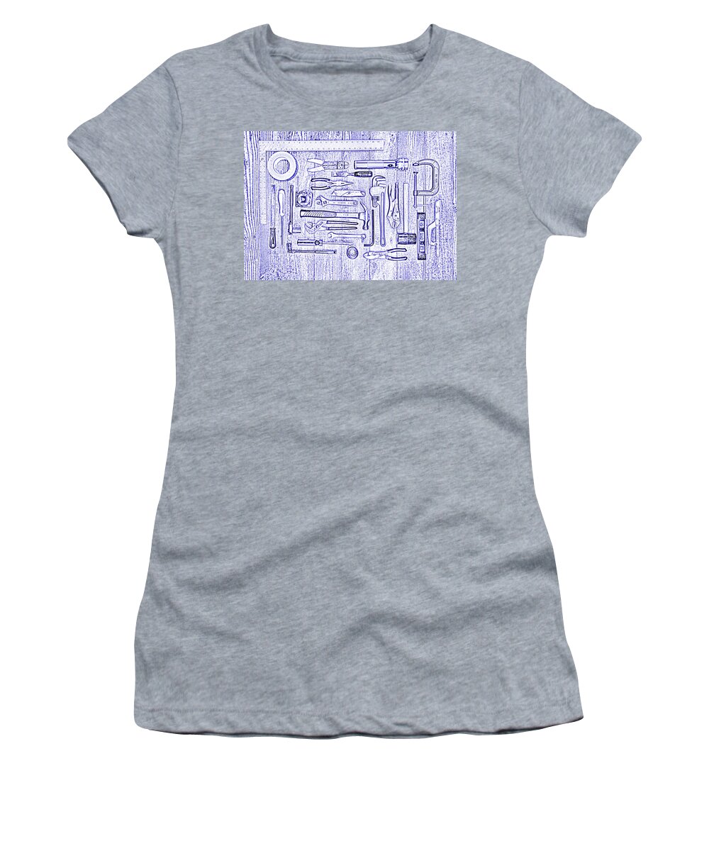 Tools Women's T-Shirt featuring the digital art Craftsman #3 by Craig Fildes