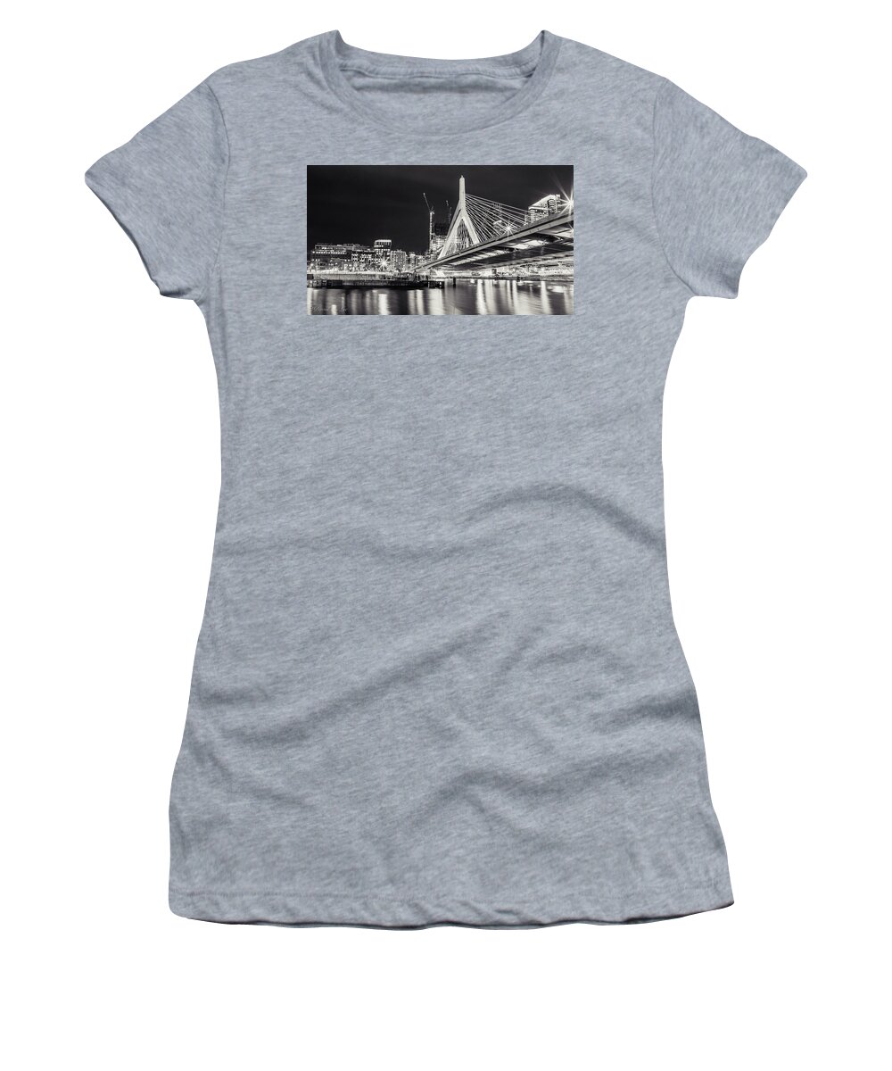 Cityscape Women's T-Shirt featuring the photograph Leonard P. Zakim Bridge #3 by David Lee