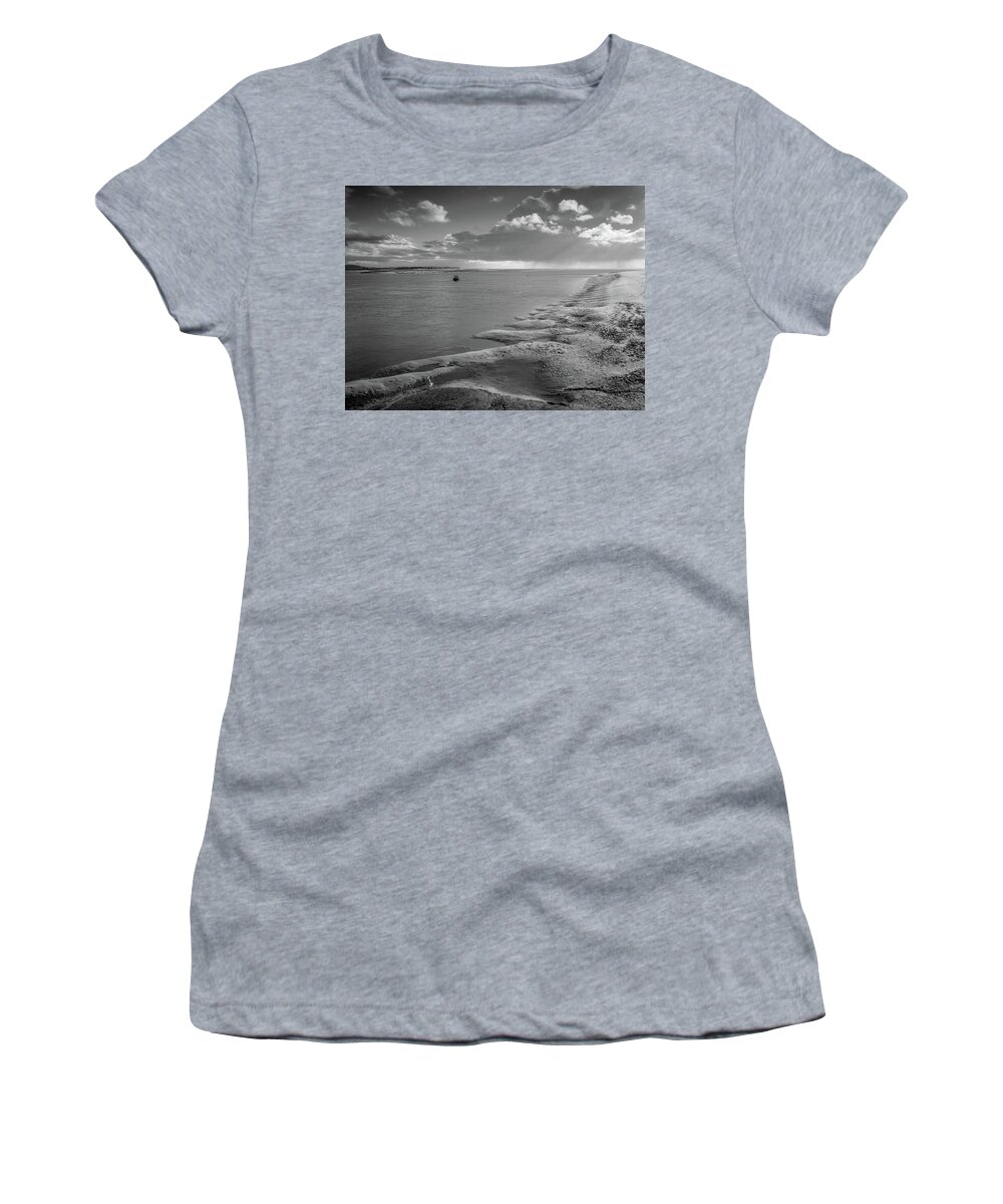 4x3 Women's T-Shirt featuring the photograph Mouth of the Dovey #3 by Mark Llewellyn