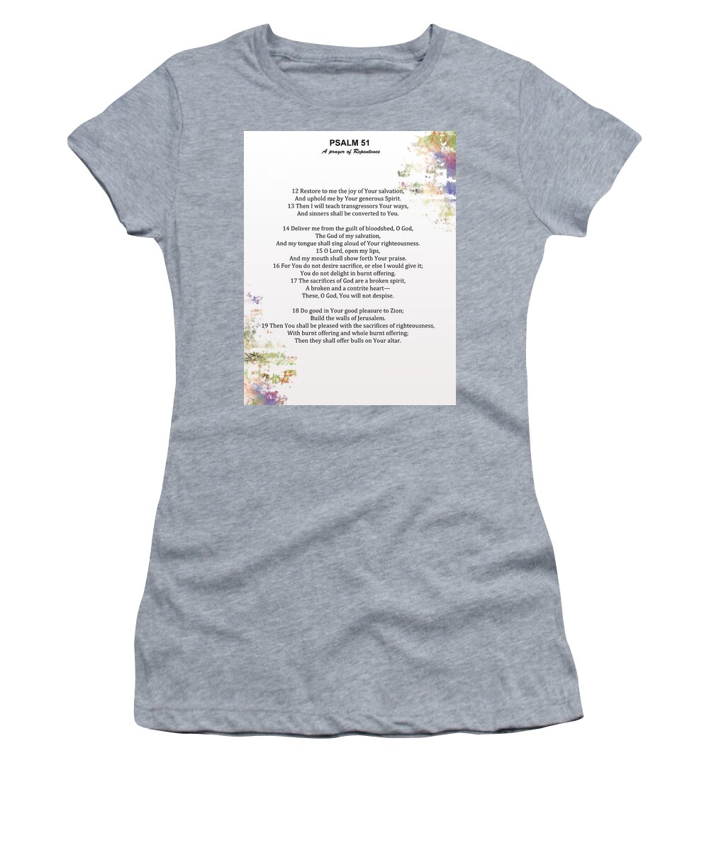 Psalm 51 Women's T-Shirt featuring the painting Psalm 51 Pg 2 #3 by Trilby Cole