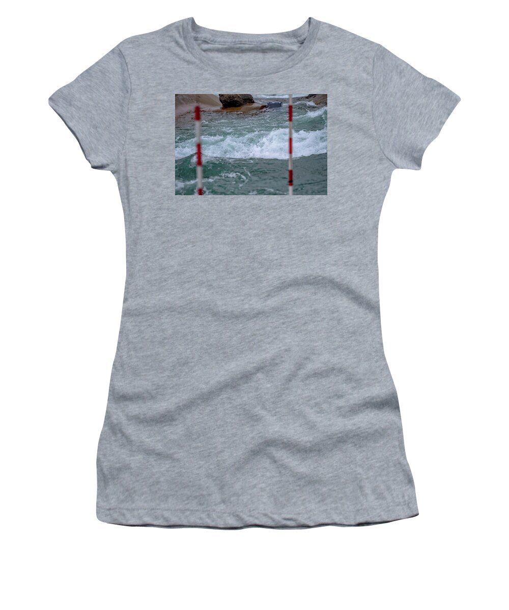 Whitewater Women's T-Shirt featuring the photograph Whitewater Rafting Action Sport At Whitewater National Center In #3 by Alex Grichenko