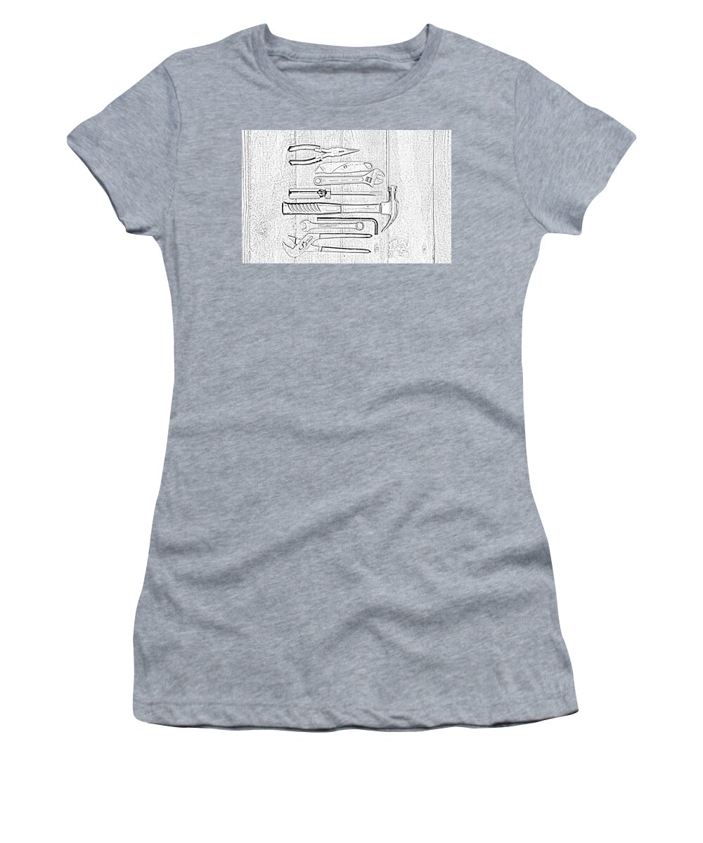 Tools Women's T-Shirt featuring the digital art Back To Basics #4 by Craig Fildes