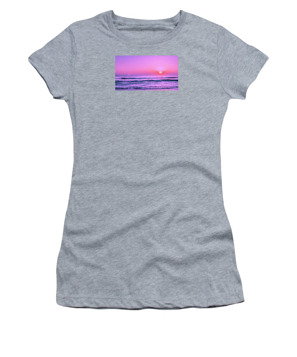 Delray Beach Florida Atlantic Ocean Waves Women's T-Shirt featuring the photograph Ocean Waves Delray Beach Florida 4135 by Amyn Nasser
